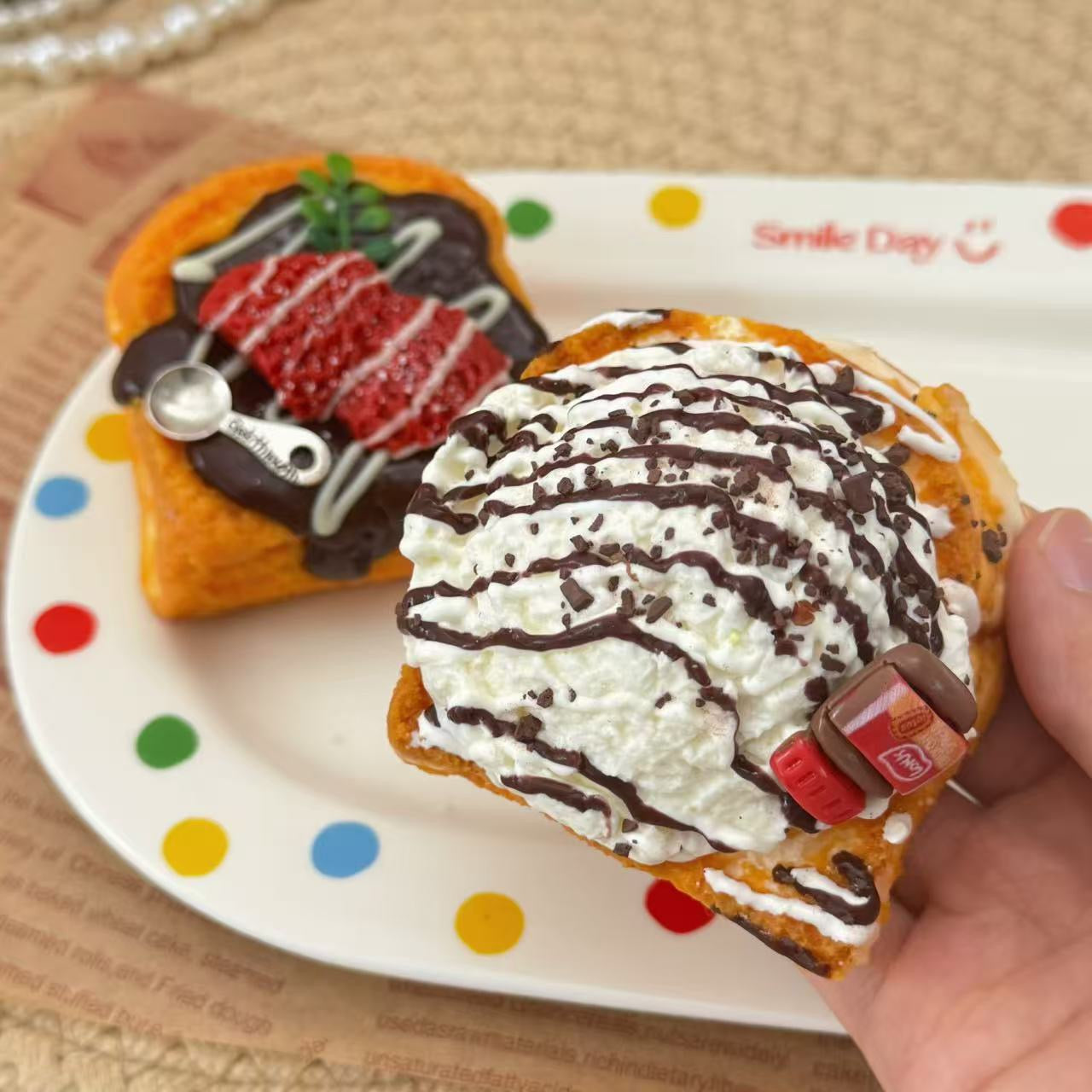 Sweet Cream Toast Squishy Set 🍰✨