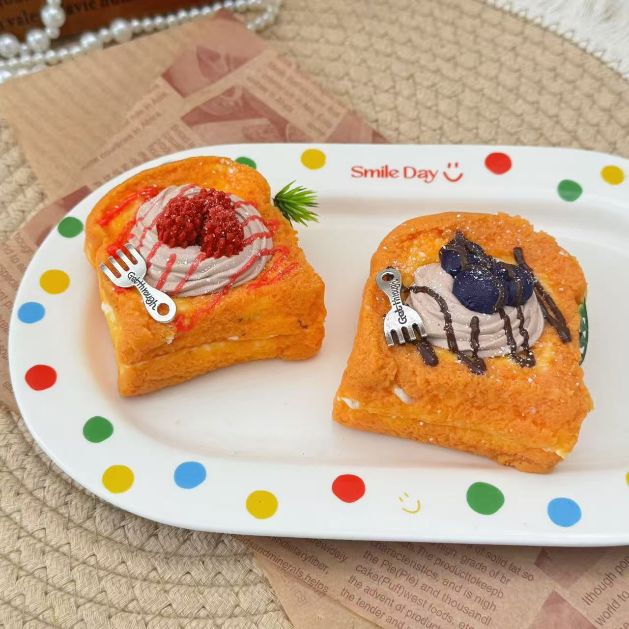 Sweet Cream Toast Squishy Set 🍰✨