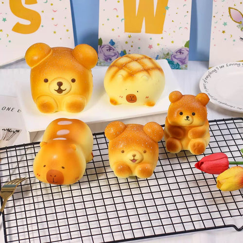 PuffKatt Bear Bread Squishy 🧸🍞