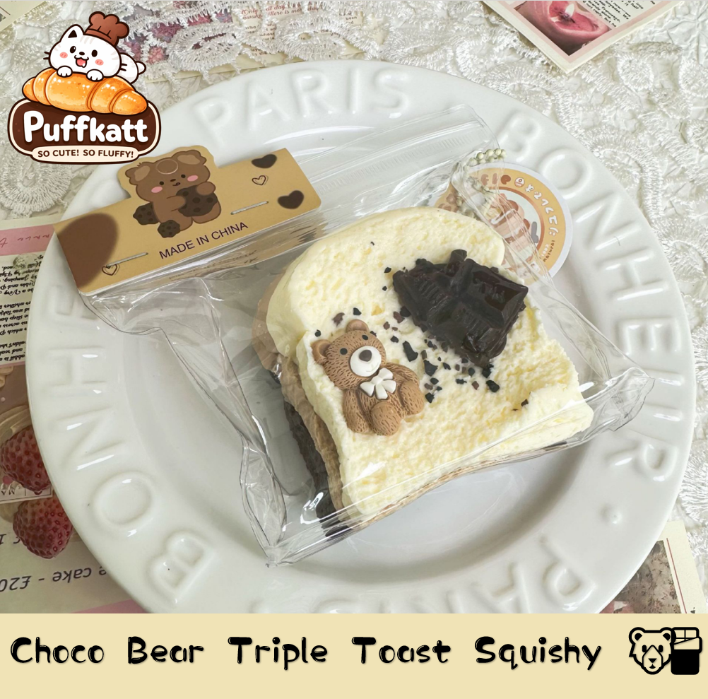 Choco Bear Triple Toast Squishy 🐻🍫