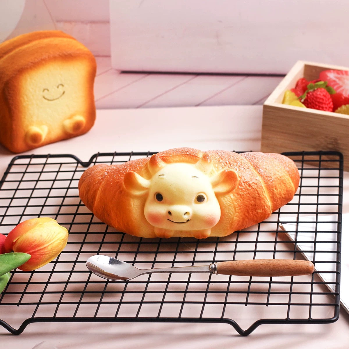 PuffKatt Bear Bread Squishy 🧸🍞