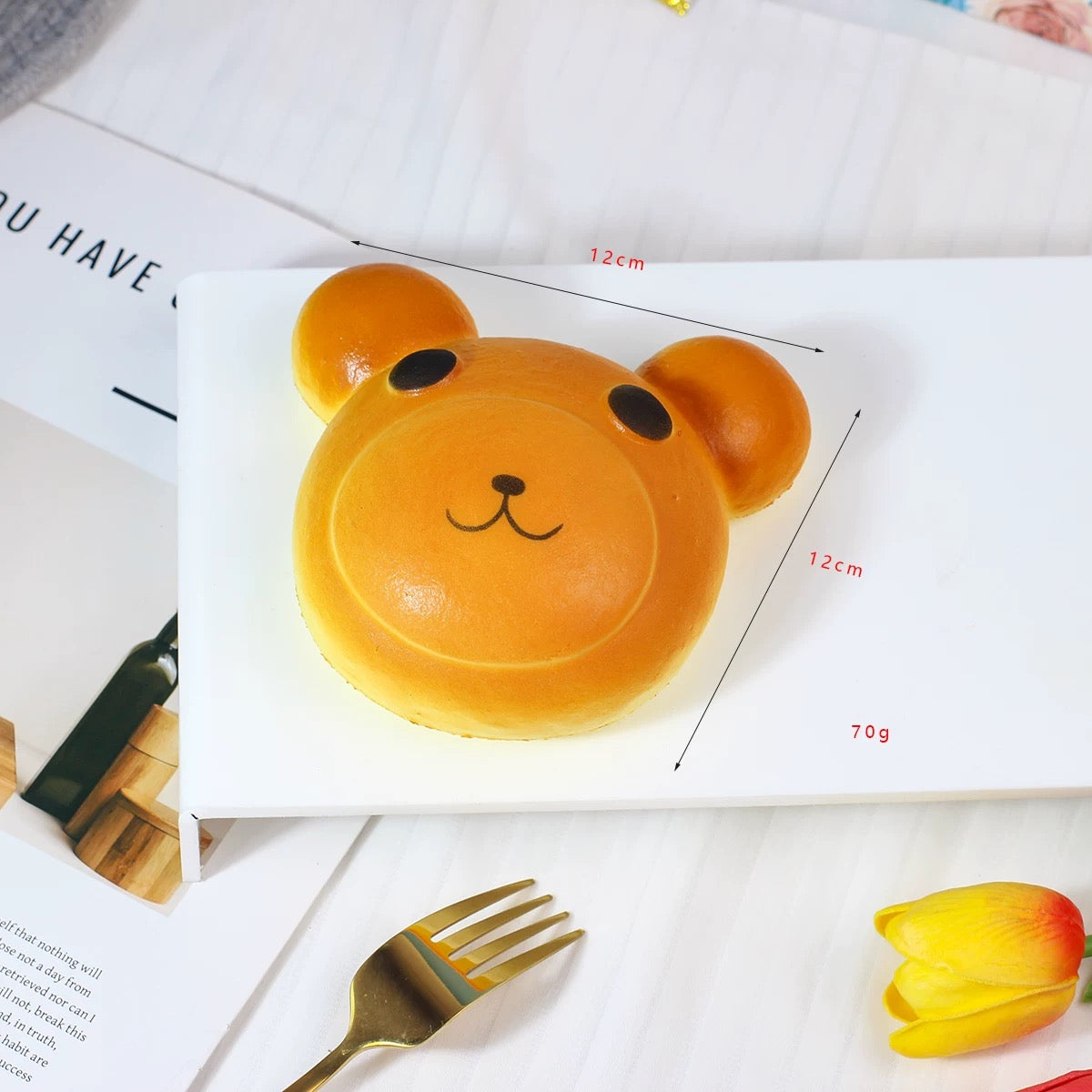 PuffKatt Bear Bread Squishy 🧸🍞